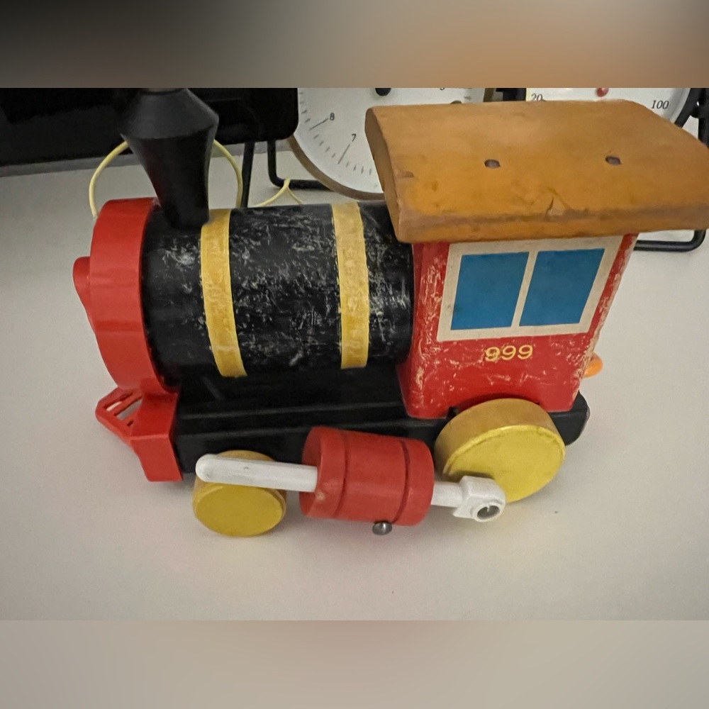 1960’s Fisher-Price Huffy Puffy Train, a wooden pull toy